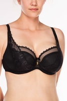 Ulla Bügel-BH, gefüttert, Damen, 70F, schwarz 