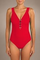 Pain de Sucre Badeanzug Body Bonnie, Damen, Größe 40, rot 