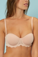 Simone Perele Trägerloser BH aus Spacer 3D, Damen, 65F, beige 