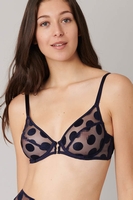 Implicite Triangel-BH, Vollschale mit tiefem Dekolleté, Damen, 90D, blau 