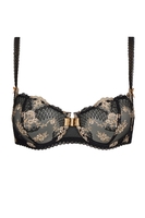 Aubade Halbschalen-BH, Damen, 80C, schwarz 