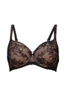 Rosa Faia Bügel-BH, dreigeteilt, Damen, 70C, schwarz 