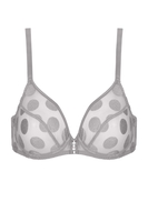 Implicite Triangel-BH, Vollschale mit tiefem Dekolleté, Damen, 80B, silber 