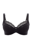 Ulla BH mit Bügel und Schaum, Damen, 65E, schwarz 