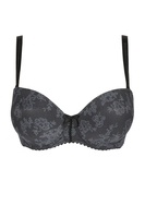 PrimaDonna Schalen-BH Printmotiv, trägerlos, Damen, 75C, schwarz 