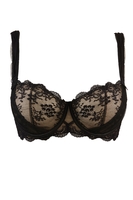 Aubade Halbschalen-BH, Damen, 70D, schwarz 