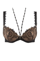 Aubade Push-Up-BH, Schalenform, Damen, 70A, schwarz 