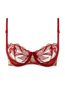 Aubade Halbschalen-BH, Damen, 75B, rot 