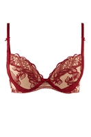 Aubade Push-Up-BH, Damen, 80B, rot 