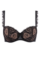 Aubade Halbschalen-BH, Damen, 70C, schwarz 